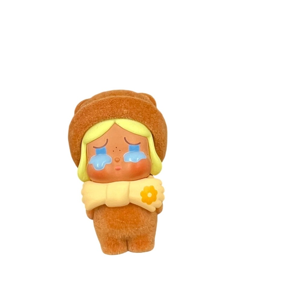 POP MART POP BEAN Fluffy & Cozy CRYBABY Fuzzy Bear Mini Figure Brown Flocked